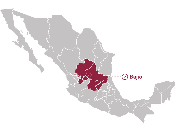 Mapa Bajío
