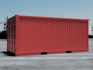 Container 40 pies usado en patio industrial listo para venta